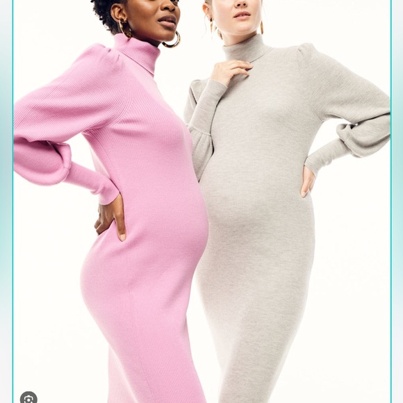 Hatch x J. Crew pink knit maternity dress - Picture 1 of 3